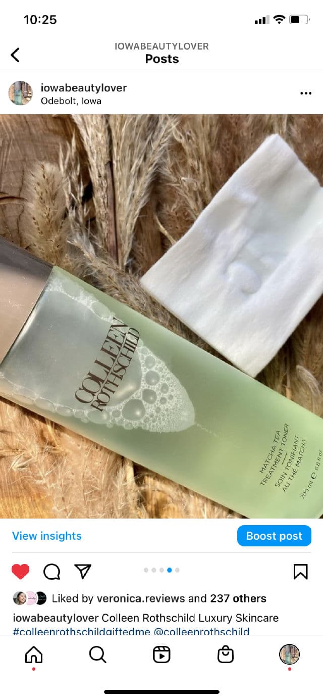 Colleen Rothschild Matcha Tea Treatment Toner review photo by IowaBeautyLover