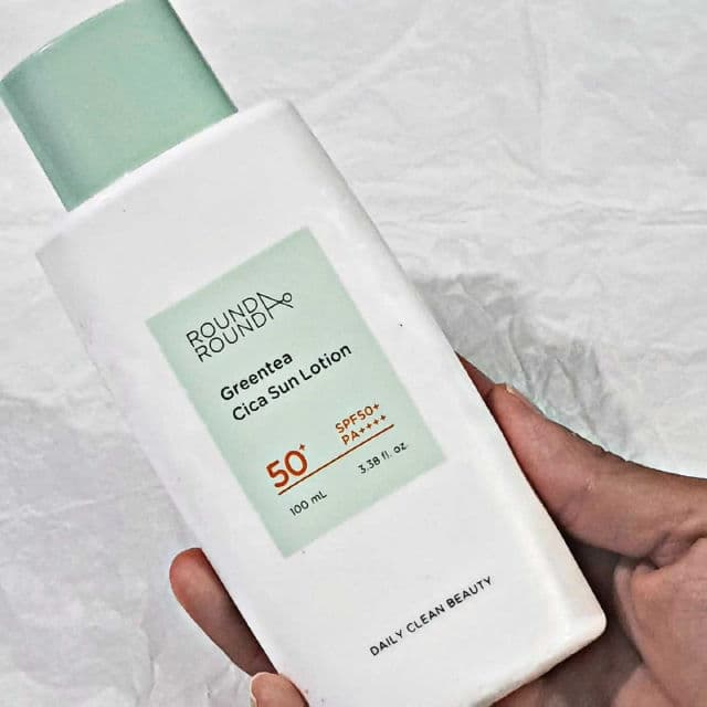 Round A' Round Green Tea Cica Sun Lotion review photo by prisci