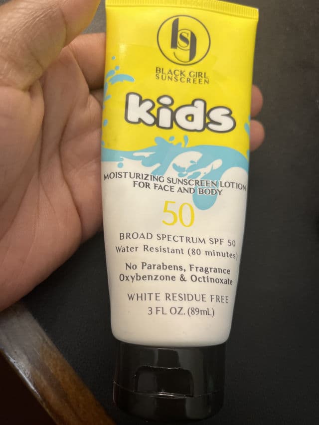 Black Girl Sunscreen BGS Kids SPF 50 review photo by melissareviewsthings