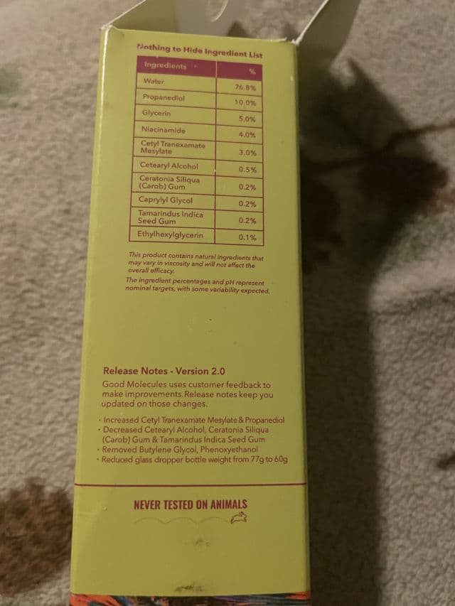 Good Molecules Discoloration Correcting Serum review photo by QueenTania