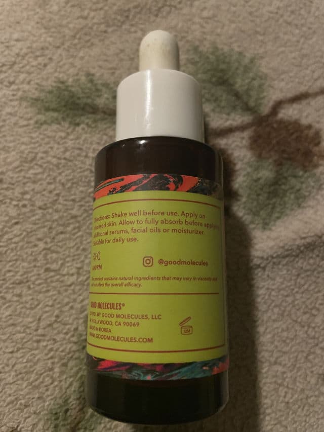 Good Molecules Discoloration Correcting Serum review photo by QueenTania