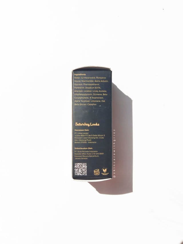 Saturday Looks Holygrail Concentrate Serum - Alpha Arbutin + Niacinamide review photo by skincarewithgrizz