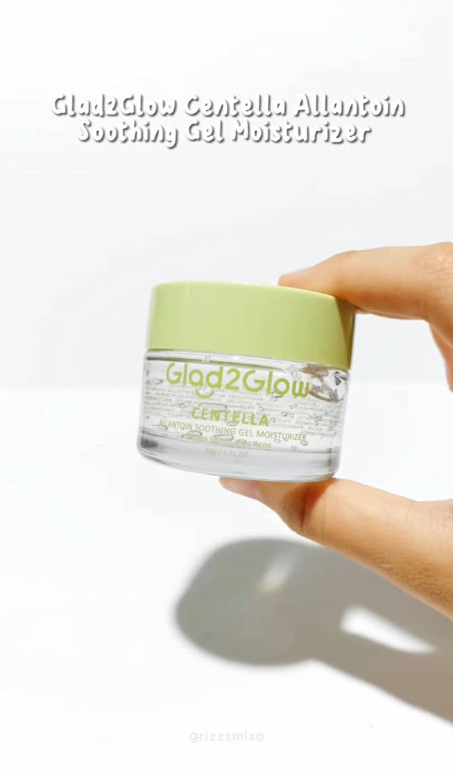 Glad2Glow Centella Allantoin Soothing Gel Moisturizer review photo by skincarewithgrizz