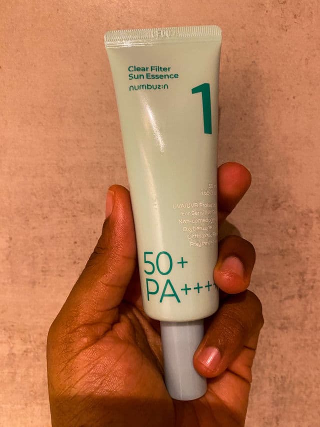 numbuzin No.1 Clear Filter Sun Essence SPF50+ PA++++ review photo by rocecil