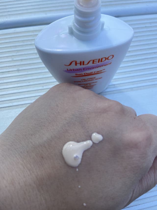Shiseido Urban Environment Sun Duel Care Oil-Free Hyaluronic Acid SPF 42 ulta review photo by nuobeier