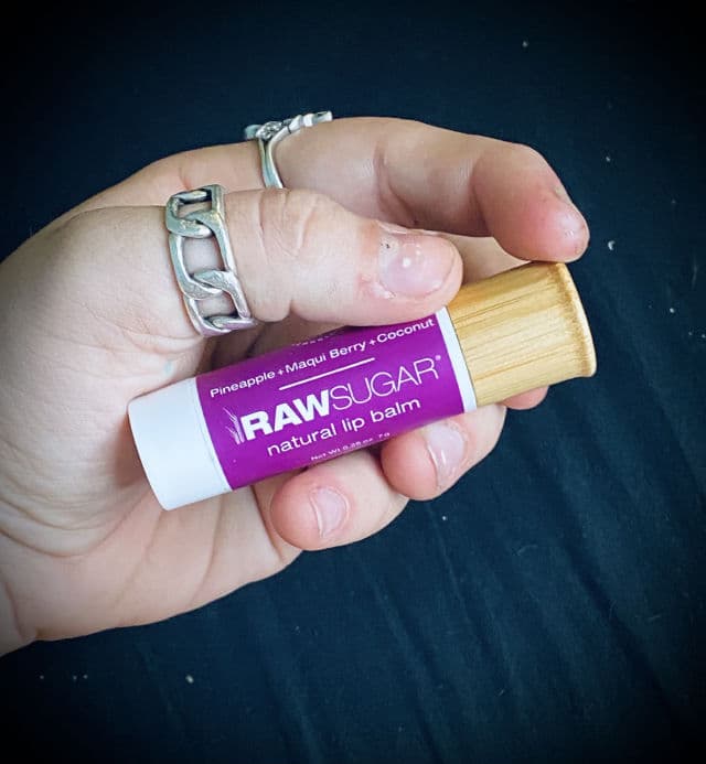 Raw Sugar Lip Balm - Pineapple + Maqui Berry + Coconut review photo by HayGrooves