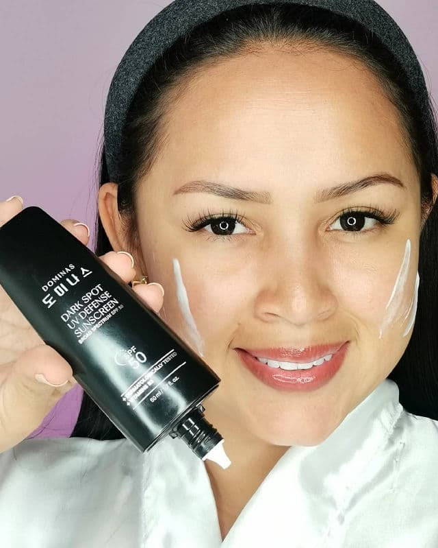 Dominas Dark Spot UV Defense Sunscreen SPF50 review photo by leidysvmakeup