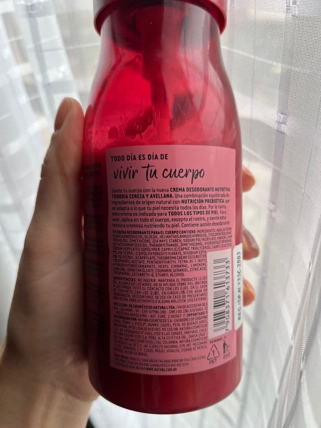 Natura Crema Nutritiva Para el Cuerpo Cereza y Avellana review photo by rociojavibeauty