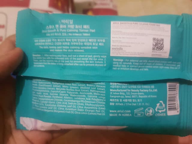 Ariul Smooth & Pure Calming Toner Pad review photo by irama