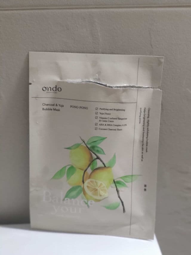 Ondo Beauty 36.5 Charcoal & Yuja Bubble Mask review photo by protectorsolarforeve