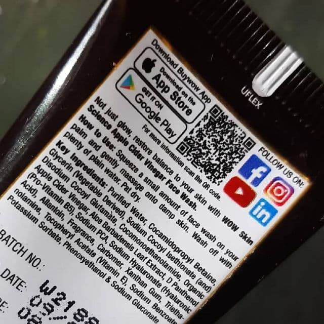 WOW Skin Science Apple Cider Vinegar Foaming Face Wash review photo by kiriraw