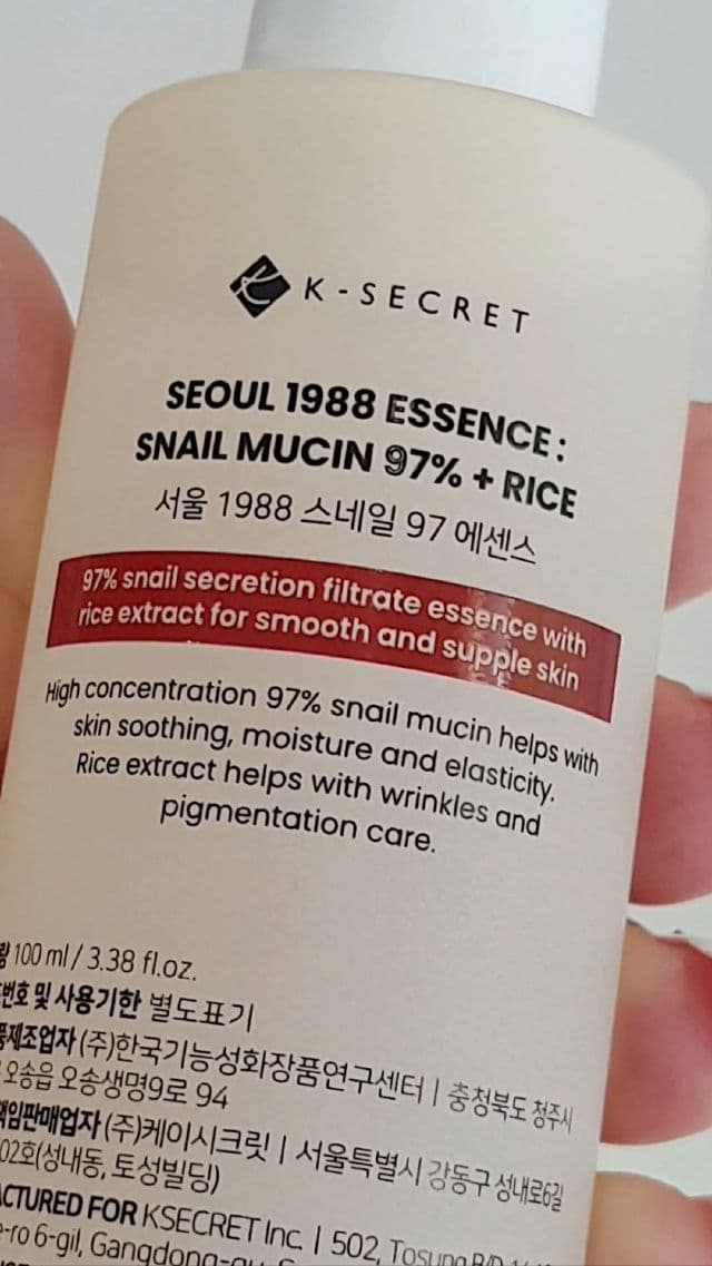 K-Secret Seoul 1988 Essence: Snail Mucin 97% + Rice review photo by Picky44971
