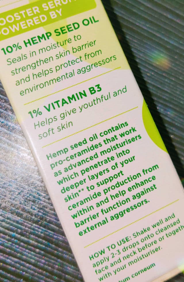 Simple Booster Serum - 10% Hemp Seed Oil + B3  review photo by skincarewithbookworm