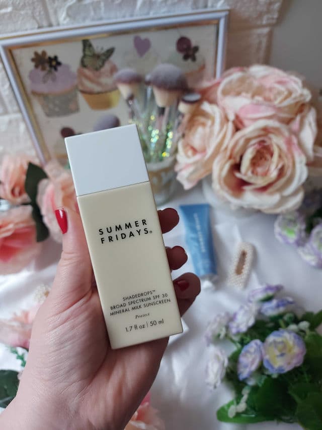 Summer Fridays ShadeDrops Broad Spectrum SPF 30 Mineral Milk Sunscreen review photo by villemo20