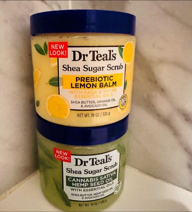 Dr Teal's Shea Sugar Body Scrub with Cannabis Sativa Hemp Seed Oil review photo by Reviewswithav