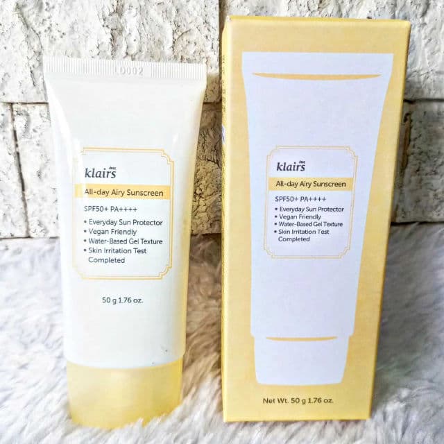Dear, Klairs All-day Airy Sunscreen SPF50+ PA++++ review photo by Kittyjaneee