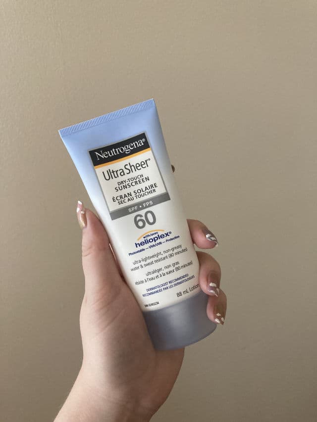 Neutrogena Canada Ultra Sheer Face Sunscreen SPF 60 review photo by simplysavvystudent