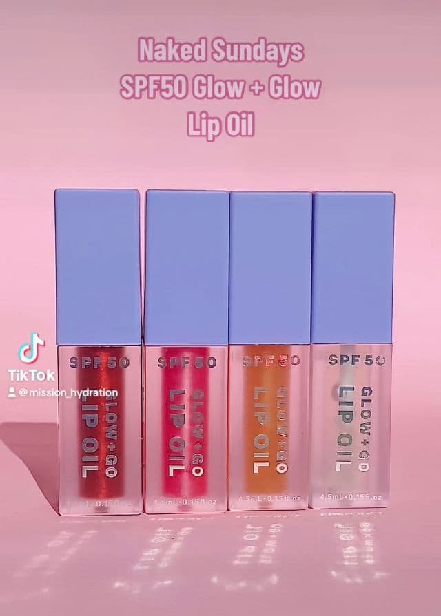 Naked Sundays SPF50 Glow + Go Hydrating Lip Oil - Watermelon review photo by missionhydration