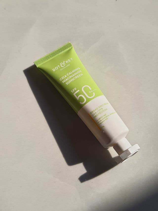 Dot & Key Cica Calming Niacinamide Sunscreen SPF50 PA++++ review photo by Diksha15