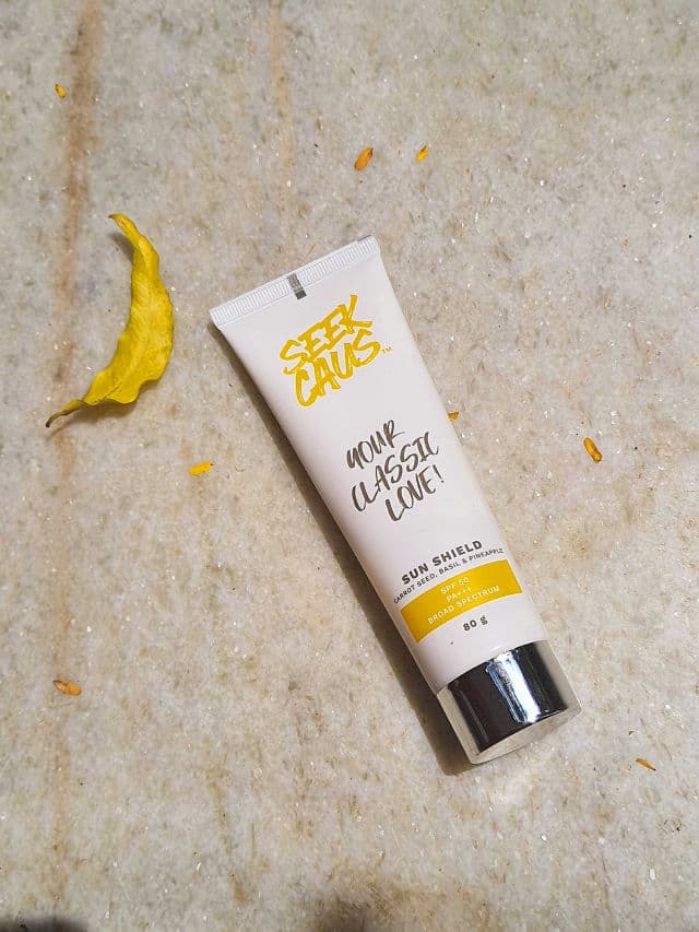 SeekCaus Sun Shield SPF 50 PA+++ Sunscreen review photo by Diksha15