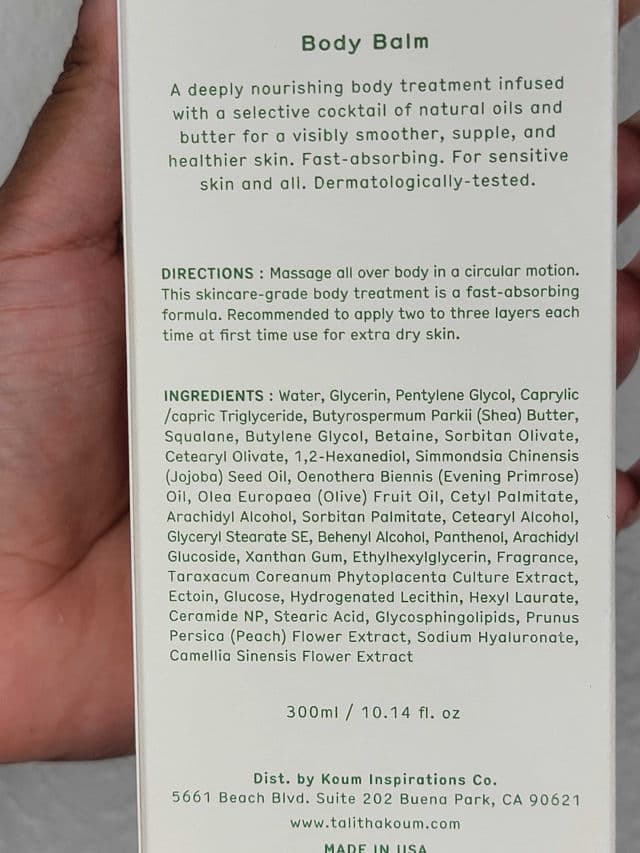 Talitha Koum HM+Barrier™ Body Balm review photo by madambizbeauty