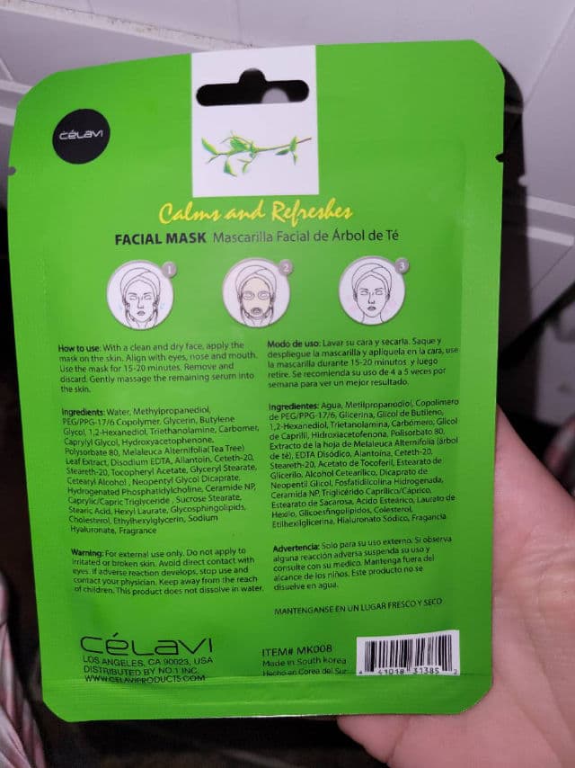Celavi Tea Tree Facial Mask review photo by DrMoate