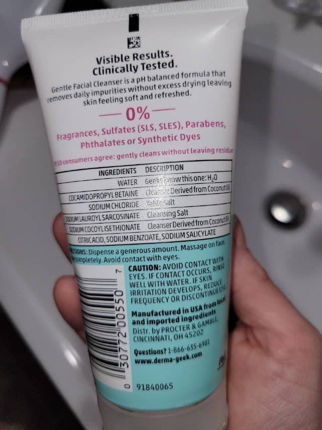 Derma Geek Gentle Facial Cleanser review photo by DrMoate