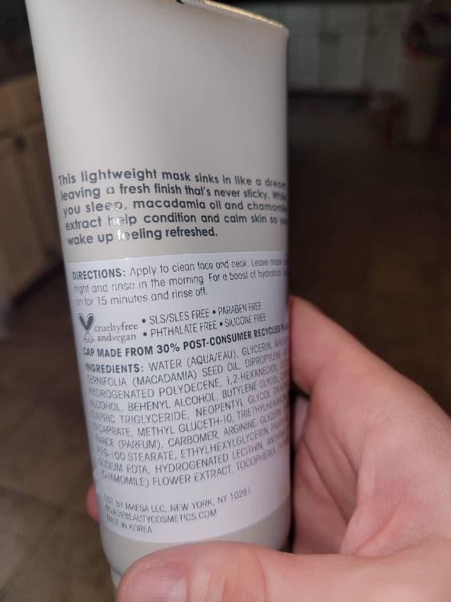 Believe Beauty Hydrating Overnight Mask review photo by DrMoate