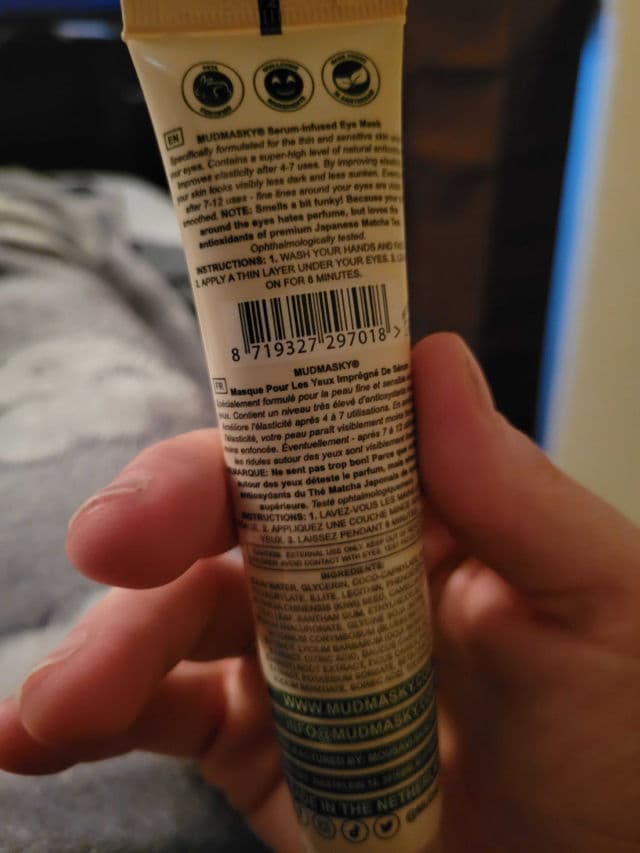 Mudmasky Serum-Infused Eye Mask review photo by DrMoate