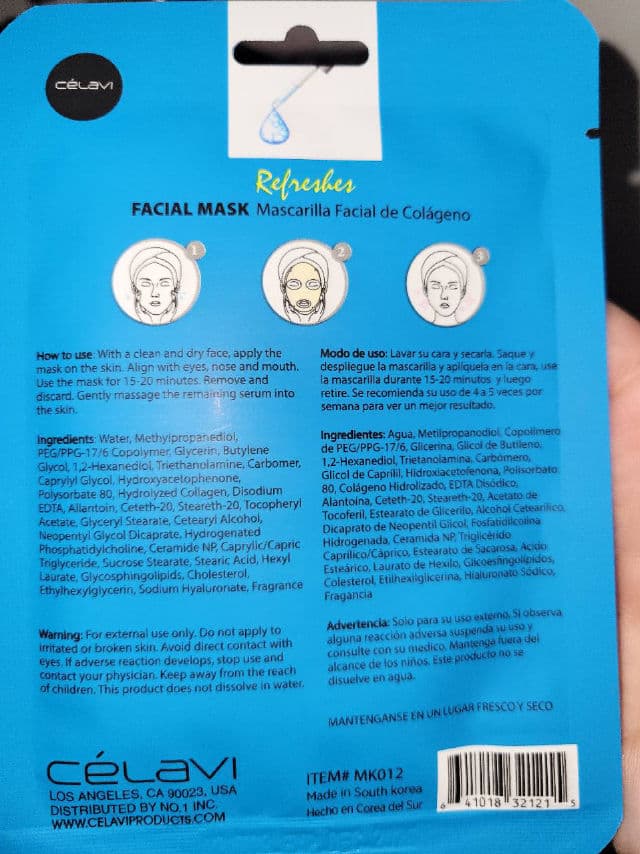Celavi Collagen Facial Sheet Mask review photo by DrMoate