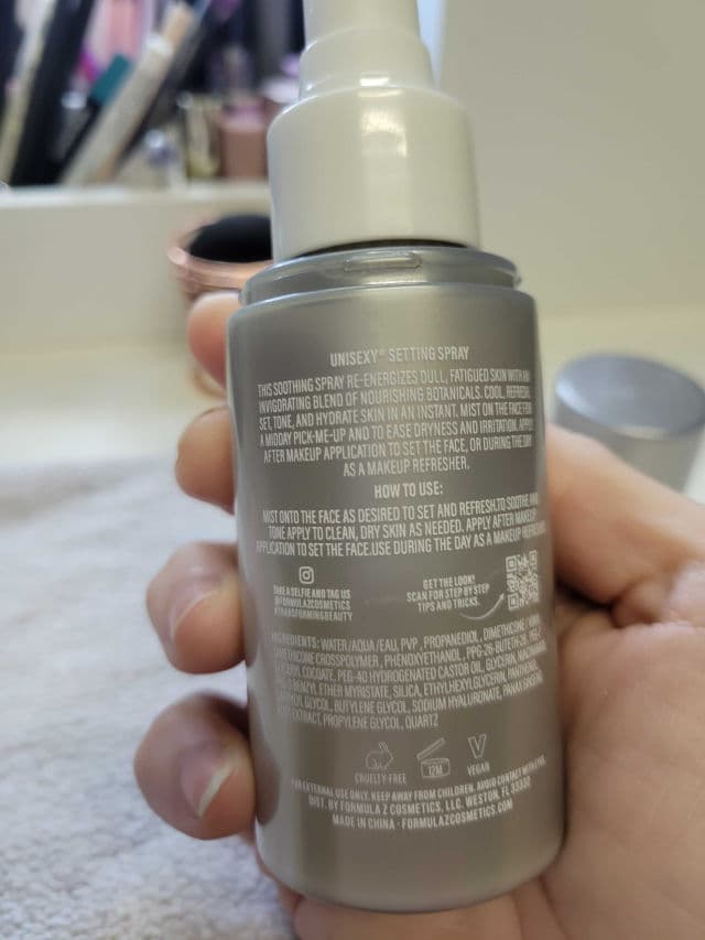 Formula Z Unisexy Setting Spray review photo by DrMoate