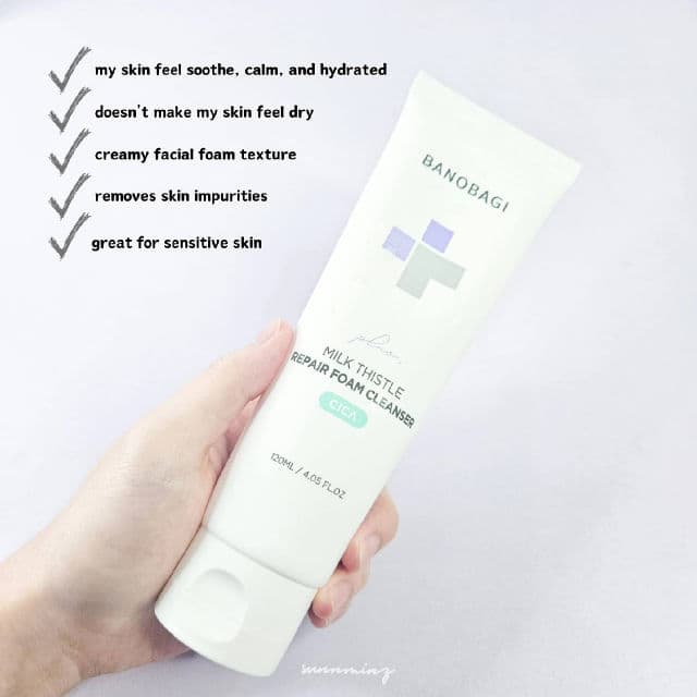 BANOBAGI Milk Thistle Repair Cica Foam Cleanser Plus review photo by chynsly