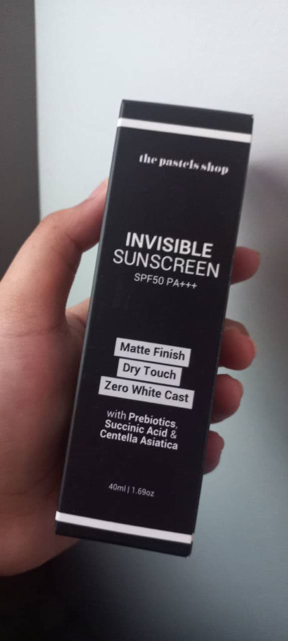 The Pastels Shop Invisible Sunscreen SPF50 PA+++ review photo by tehahally
