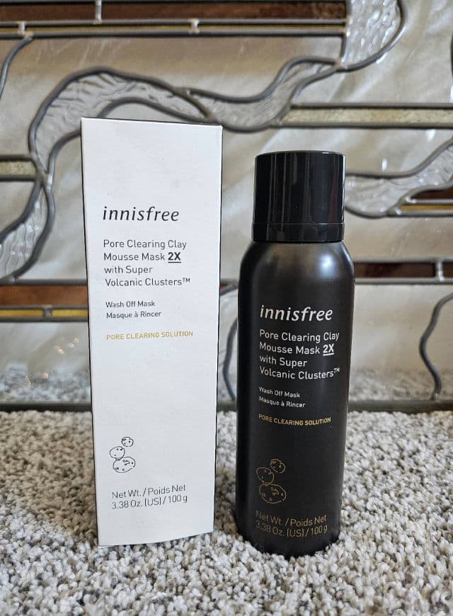 INNISFREE Pore Clearing Clay Mousse Mask 2X with Super Volcanic Clusters review photo by OreLu