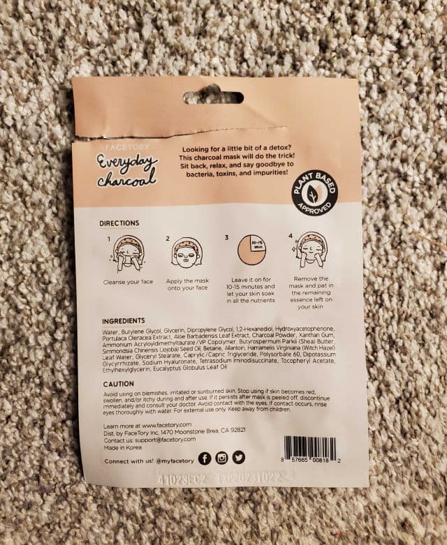FaceTory Everyday Charcoal Detoxifying Mask review photo by OreLu
