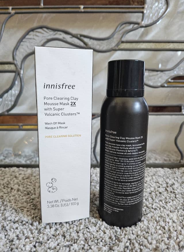 INNISFREE Pore Clearing Clay Mousse Mask 2X with Super Volcanic Clusters review photo by OreLu