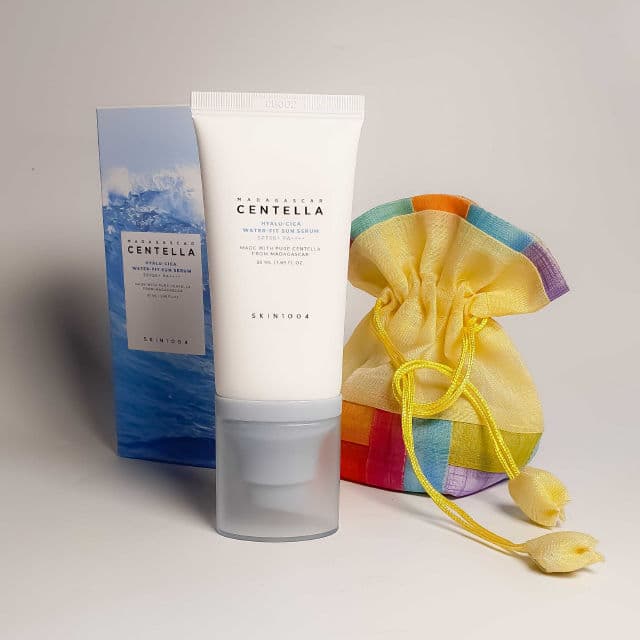 SKIN1004 Madagascar Centella Hyalu-Cica Water-Fit Sun Serum SPF50+ PA++++ review photo by gogillian