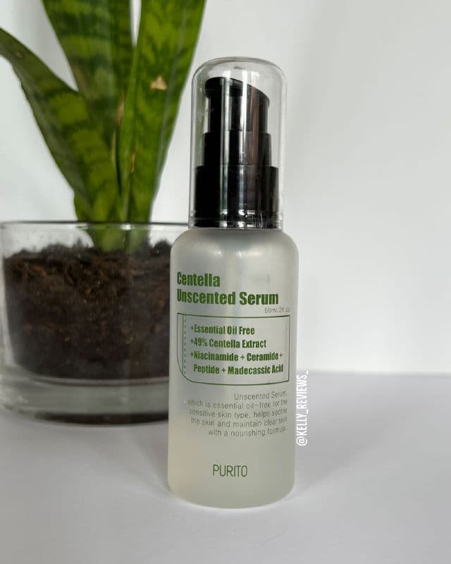 PURITO Wonder Releaf Centella Serum Unscented review photo by Kelly Reviews