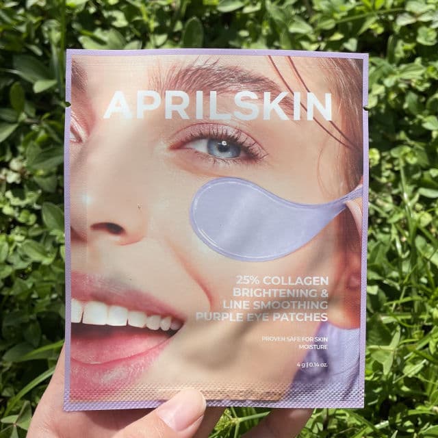 APRIL SKIN 25% Collagen Brightening & Wrinkle Smoothing Purple Eye Patches review photo by MinChoLee