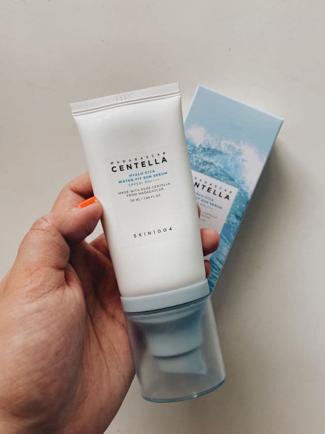 SKIN1004 Madagascar Centella Hyalu-Cica Water-Fit Sun Serum SPF50+ PA++++ review photo by cornycor