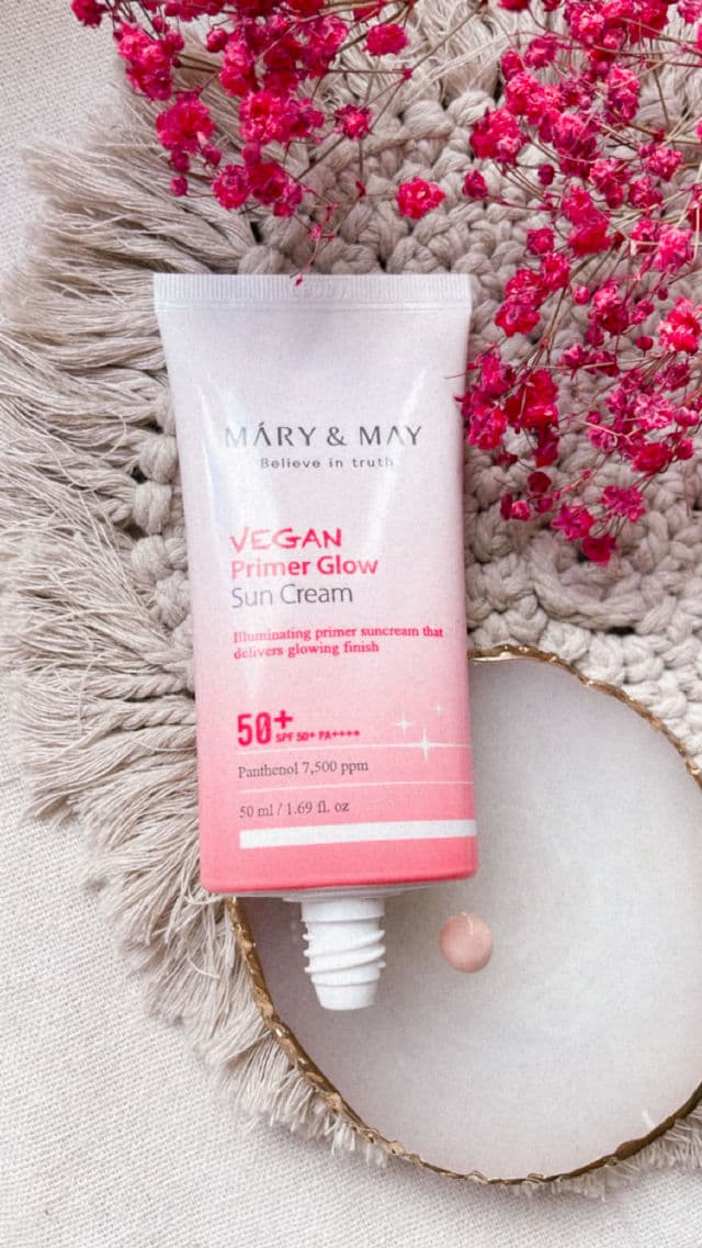 Mary&May Vegan Primer Glow Sun Cream SPF50+ PA++++ review photo by Iriatopsecret