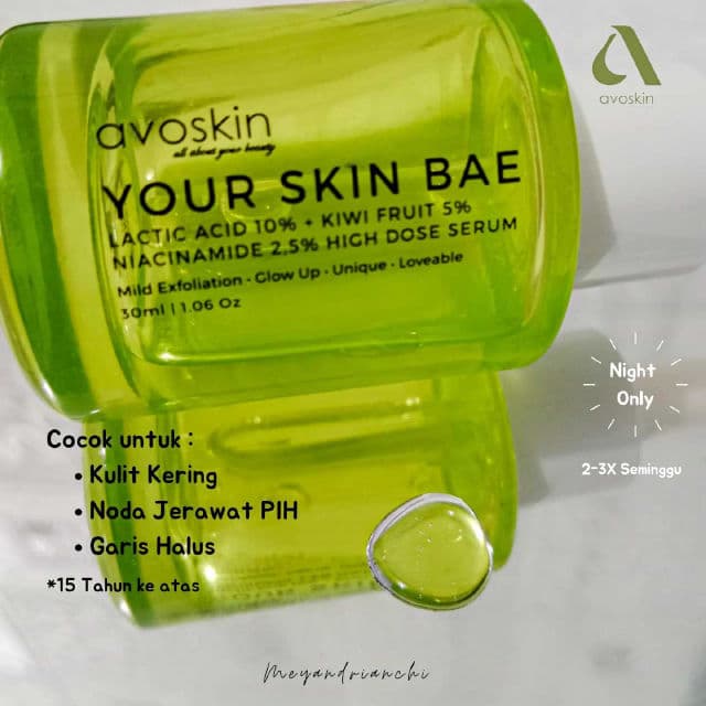 Avoskin Your Skin Bae Lactic Acid 10% + Kiwi Fruit 5% + Niacinamide 2.5% High Dose Serum review photo by meyandrianchi