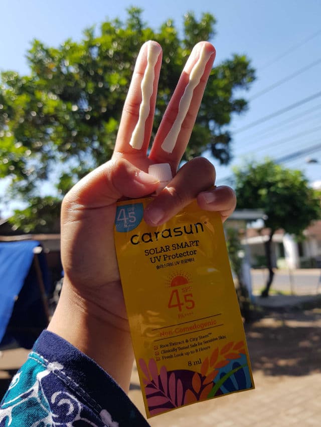 Carasun Solar Smart UV Protector SPF 45 PA++++ review photo by Serasisky