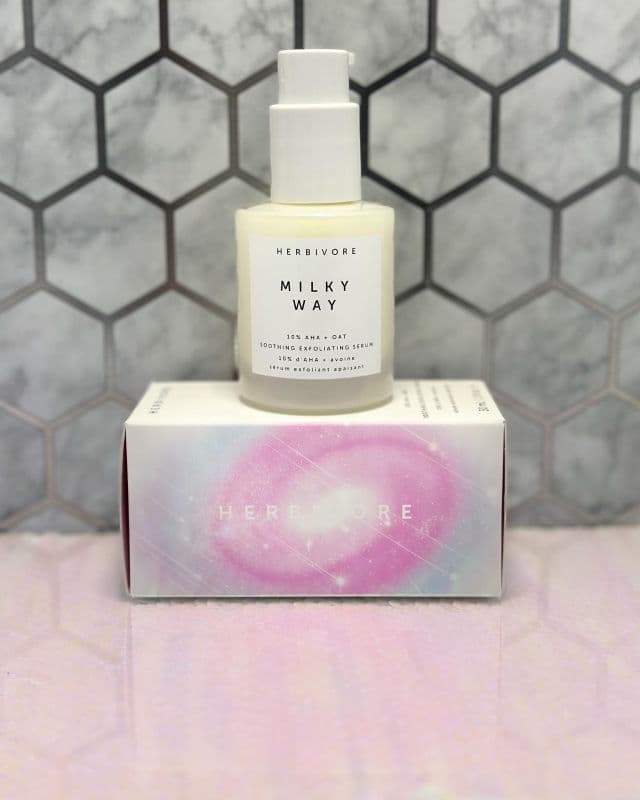 Herbivore Botanicals Milky Way 10% AHA + Oat Soothing Exfoliating Serum review photo by Sarahinfluencesyou