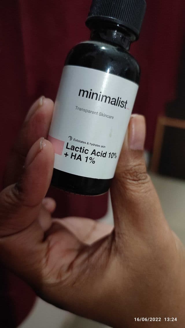 Minimalist Lactic Acid 10% + Hyaluronic Acid 1% review photo by glodivaworld19