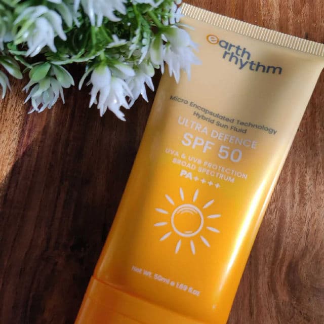 Earth Rhythm Ultra Defence Hybrid Sun Fluid SPF 50+ review photo by Nivetha
