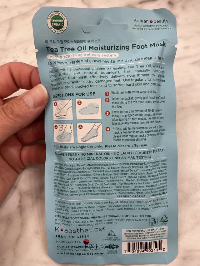 Earth Therapeutics Tea Tree Oil Moisturizing Foot Mask review photo by DanielleSkin27
