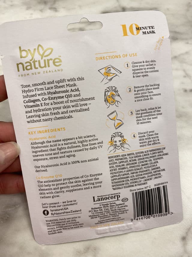 By Nature Hydro Firm Lace Face Mask review photo by DanielleSkin27