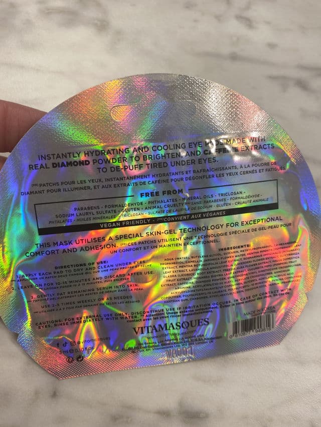 Vitamasques Diamond Eye Pads review photo by DanielleSkin27