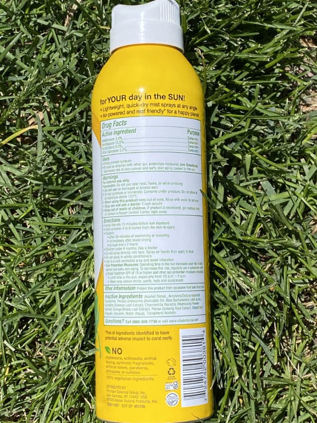 Alba Botanica Sensitive Sunscreen Fragrance Free Clear Spray SPF 50 review photo by DanielleSkin27